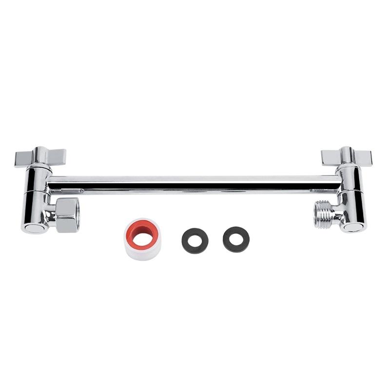 Verstellbarer Duscharm Universelles Bogen-Design Verbindung Massives Kupfer Dusche Verstellbarer Winkel Anti-Leck Dusch-Verlängerungsarm