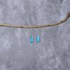 Genuine turquoise earrings long gemstone boho earrings for women Sterling silver handmade dangles Turquoise drop earrings Unique gifts