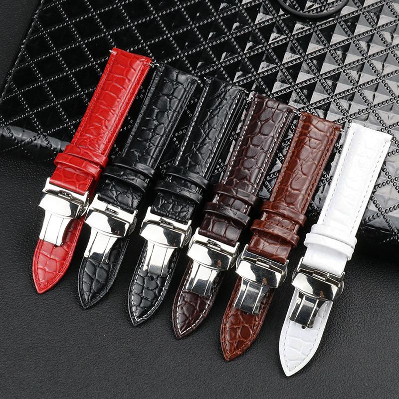 Free Shipping Real  Cow Leather   Quick Release   Watch  20mm  22mm  Crocodile  Strap  Croc Leather   Genuine Strap