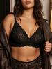 Woman Plus Size Bra Black White Floral Lace Underwear with Wire Ultra Thin Breathable Lingerie 38D 40D 42D 44D 40C 42C 44C Full Cup