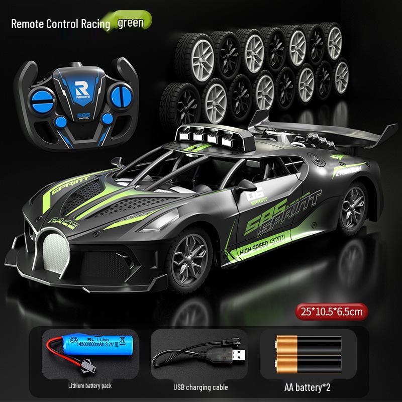 Mașină RC de curse cu telecomandă pentru copii - Patru direcții, reîncărcabilă, viteză mare, model durabil, jucărie pentru băieți