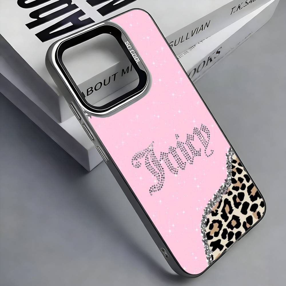 

Рожевий J-Juicy C-Couture Чохол для телефону Для iPhone 17, 16,15,14,13,12,11 Plus,Pro Max, Барвистий Сріблястий Funda Чохол iPhone17PRO