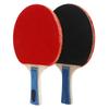 Table Tennis Paddle Set Poplar Wood Handle Rubber Table Tennis Starter Kit with 3 ABS Balls for Club