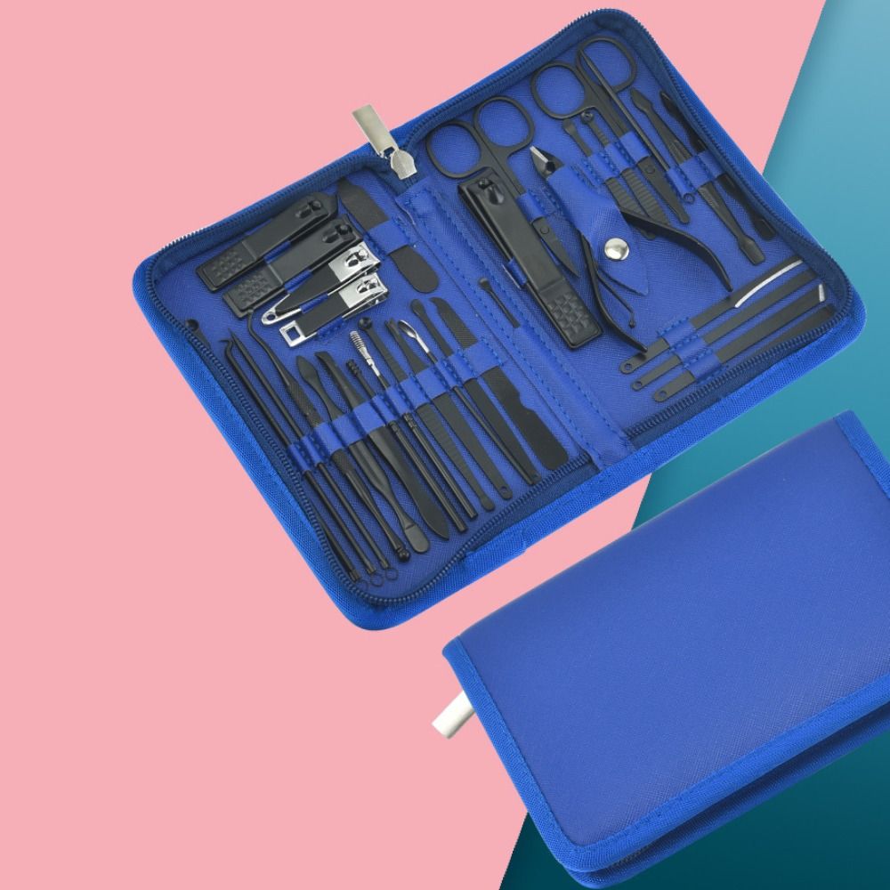 32pcs Stainless Steel Nail Clippers Kit with Storage Case Pedicure Kit Nail Grooming Kit  Home