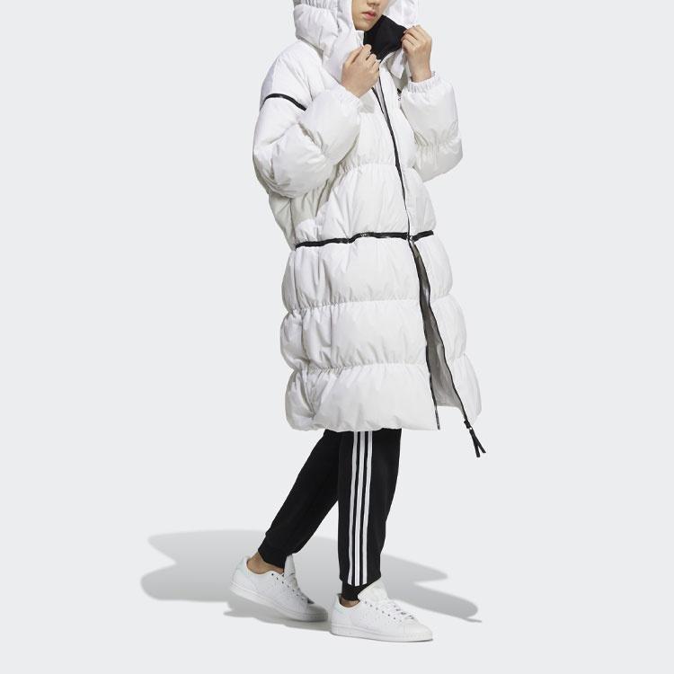(WMNS) Adidas Long Zip Down Jacket Asia Sizing 'White' Women's HF1582