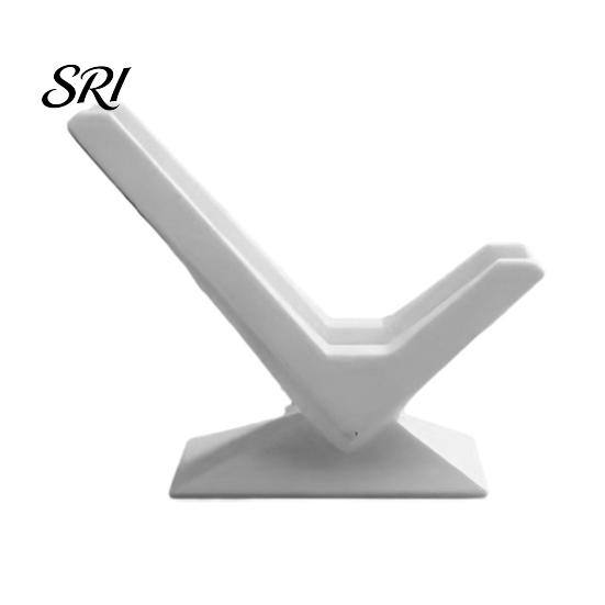 Professional Card Holder 3D Printed Business Holder, Display Rack, Compact Tray Inclined Design Stand for Office Desk Accessory Elegant Decoration белый