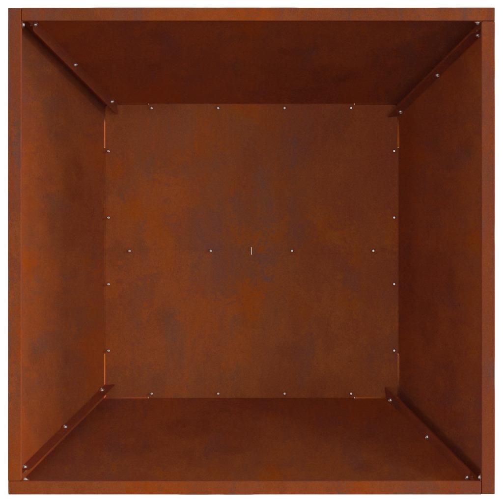 Fire Pit Brown 60 X 60 X 30 Cm Weathering Steel