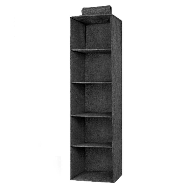 Cotton Linen Hanging Wardrobe Organizer with Multi-Layer Drawers for Clothes and Underwear