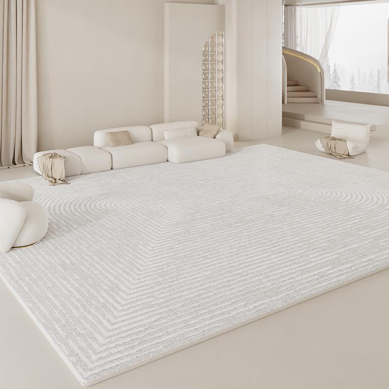 "2024 Cream Washable Luxury Carpet & Sofa Blanket for Living Room and Bedroom"