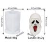 3D Skull Candle Silicone Mold DIY Tombstone Fist Shaped Skeleton Gypsum Resin Mold Halloween Party Atmosphere Decoration