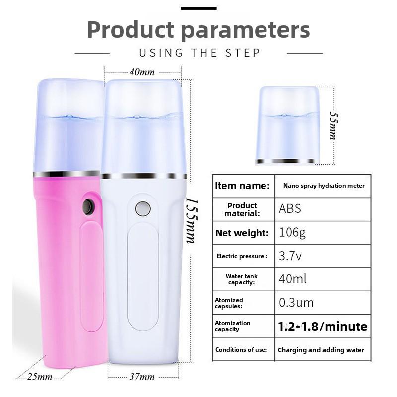 New Spray Replenishment Instrument 40ML Large-capacity Replenishment Instrument Steaming Face Beauty Spray Instrument