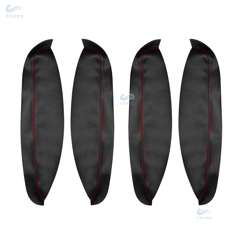 For Nissan Qashqai +2 2007 2008 2009 2010 2011 2012 2013 2014 4pcs Microfiber Leather Car Interior Door Armrest Panel Cover Trim