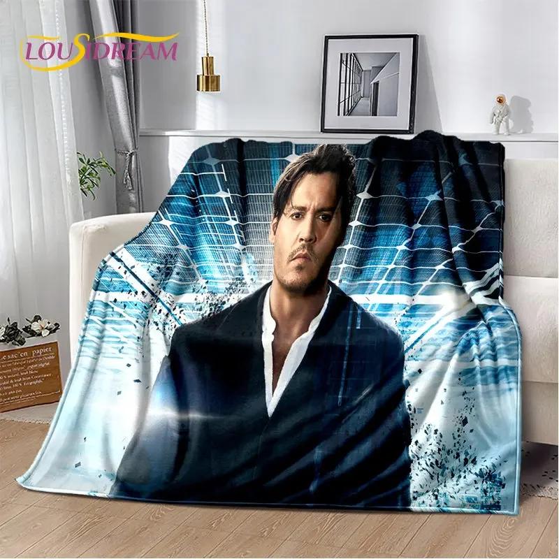 3D Printing Johnny Depp Series Soft Plush Blanket,Flannel Blanket Throw Blanket for Living Room Bedroom Bed Sofa Picnic Cover