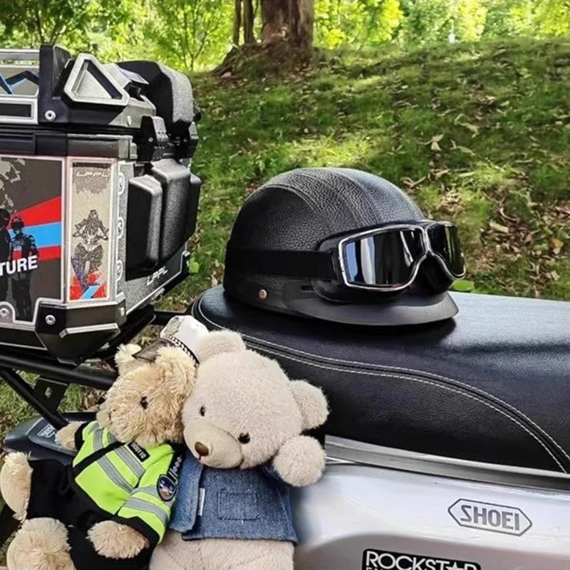 Retro Motorcycle Goggles for Helmet Windproof Dustproof Riding Glasses Women Men Protection Outdoor Cycling Eyeglasses