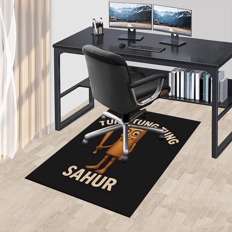 Tung Tung Sahur Adventure Carpet For Playroom Bedroom Living Room Sofa Home Decorkids Game Area Rug Nonslip Floor Mat