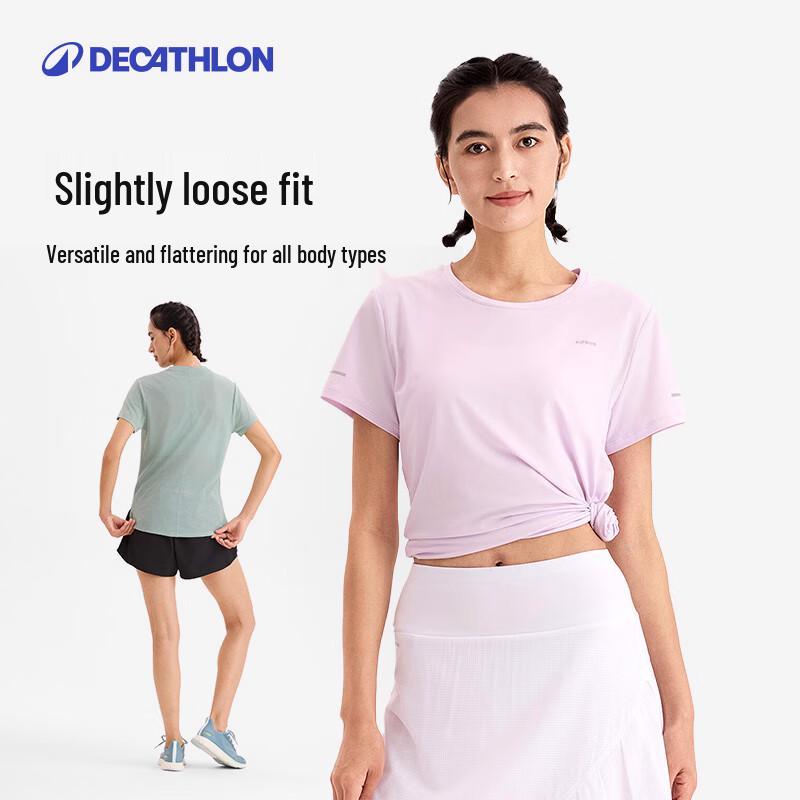 Decathlon Women's Quick-Dry Athletic Short Sleeve T-Shirt