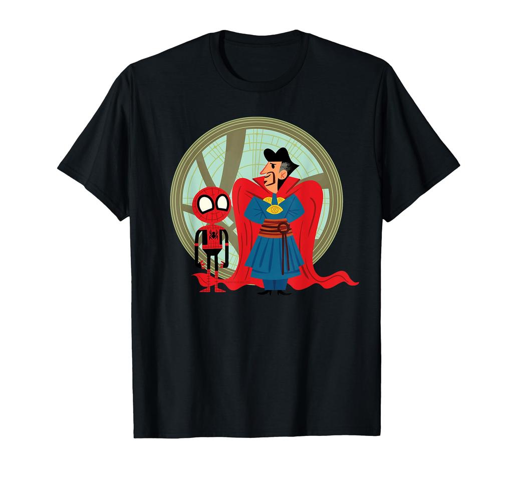 Marvel Spider-Man: No Way Home Spider-Man Doctor Strange Cartoon T-Shirt