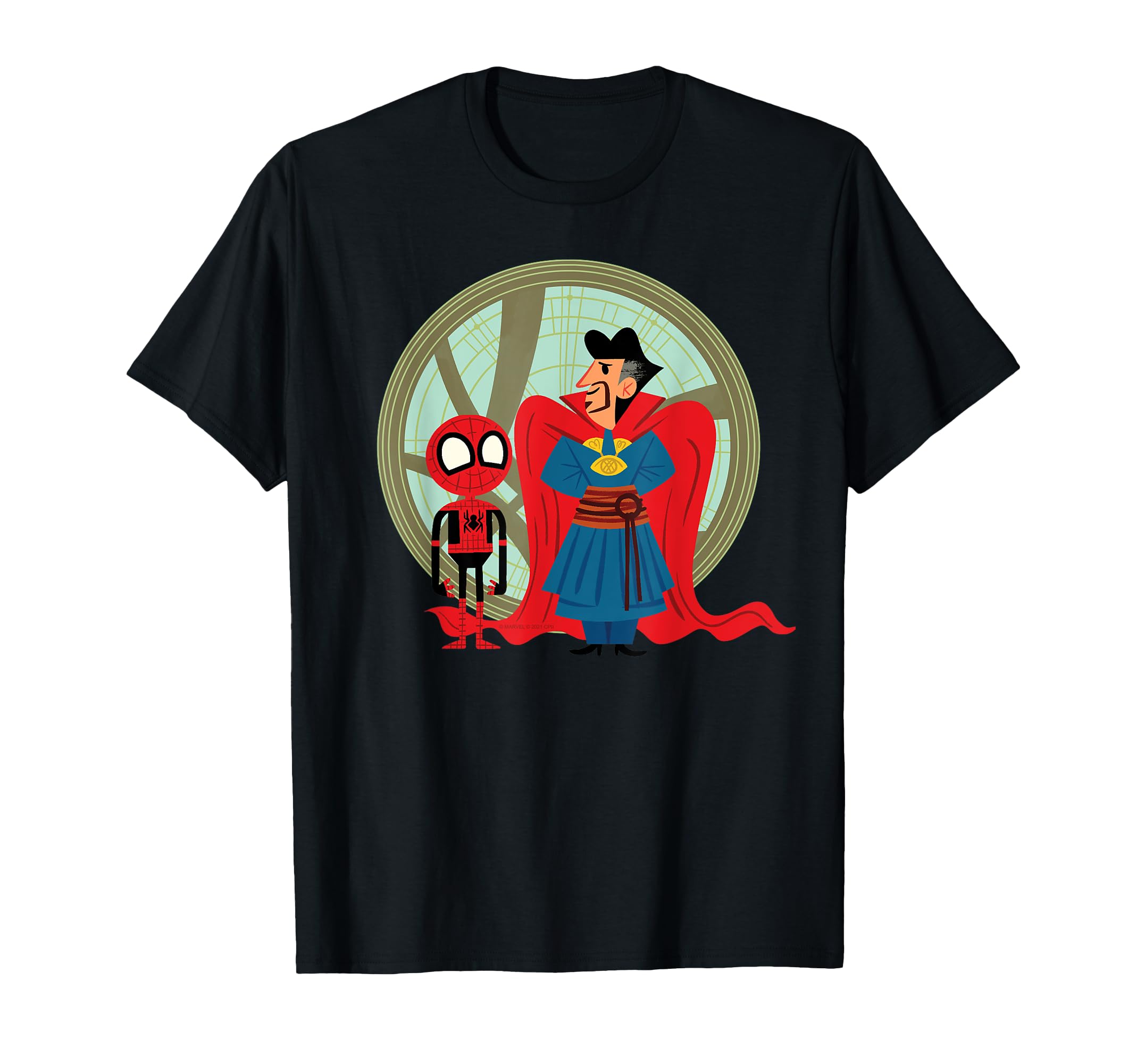 

Marvel Spider-Man: No Way Home Spider-Man Doctor Strange Cartoon T-Shirt