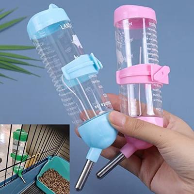 250ml Abreuvoir pour Hamster Bouteille d'Eau en Plastique Distributeur Mangeoire Suspendu Animal de Compagnie Cochon d'Inde Écureuil Lapin Chien Tête de Boisson Tube Fontaine