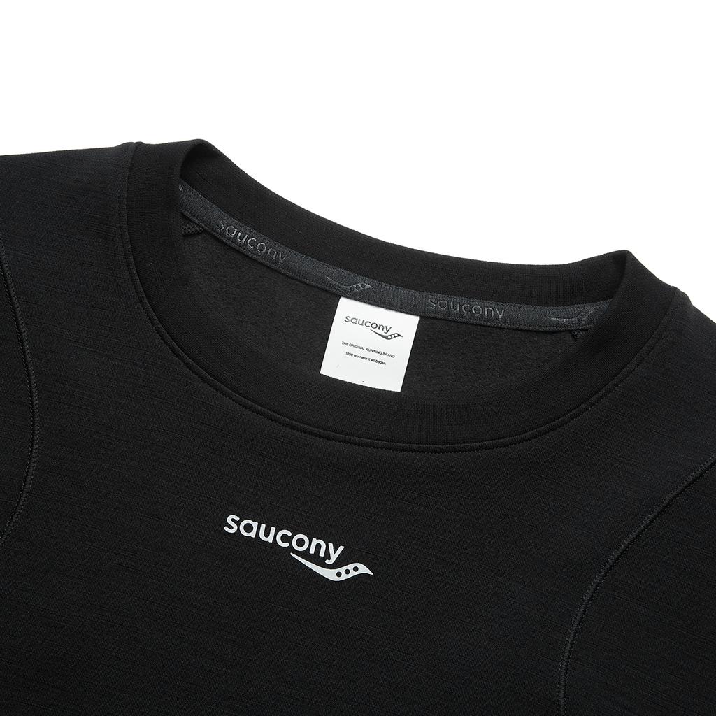 SAUCONY Crew Neck Pullover Long Sleeve Knit Top Women Tops SA1269LT12L-BK001