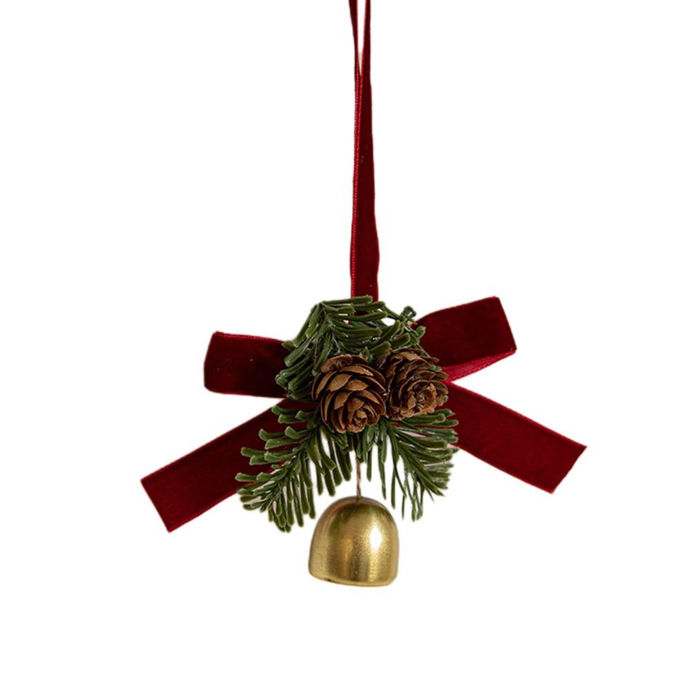 Plastic Pine Cones Christmas Bells Christmas Hanging Decoration