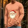Men's Casual Christmas Long Sleeve Neck Tee