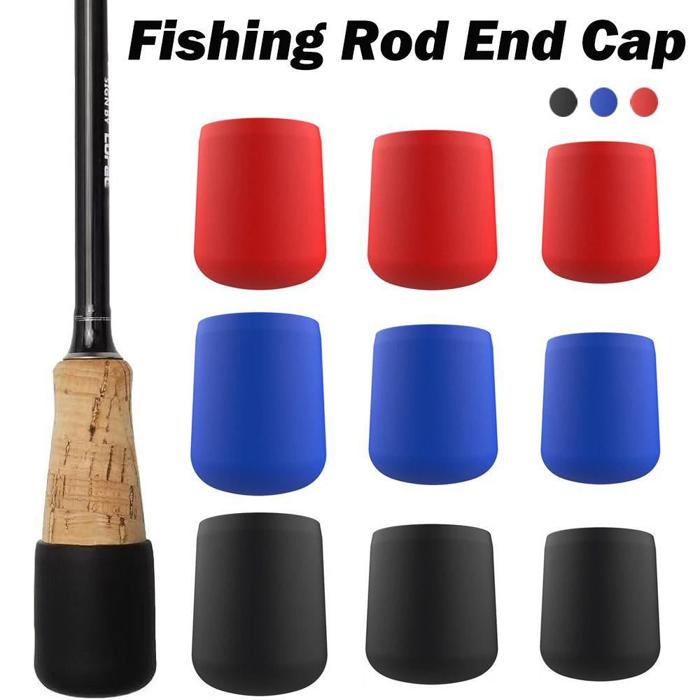 Multiple Colors Fishing Rod End Cap Silicone Rod Bottom Protector New Back Block