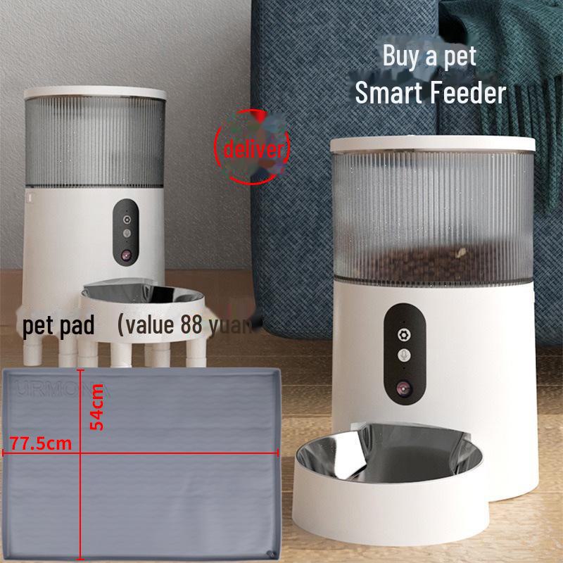 Smart Pet Feeder: Automatic Timer, Portion Control, Remote Viewing, and Interactive Feeding for Cats and Dogs