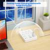 Power Outlet with Surge Protector, 9 sockets 3 USB Ports,5ft Extension Cord, Quick Charge, For Home and Office,White