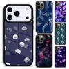 Jellyfish Print Navy Phone Case for iPhone 17 16 15 Pro Max Air 14 13 12 11 Plus Shockproof Cover