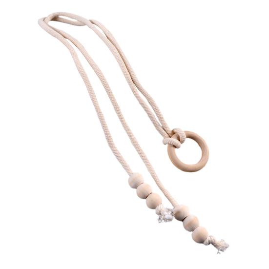 

Ремень для штор из натурального дерева с кисточкой и кольцом-кисточкой Декоративные держатели для штор в гостиную Домашний декор