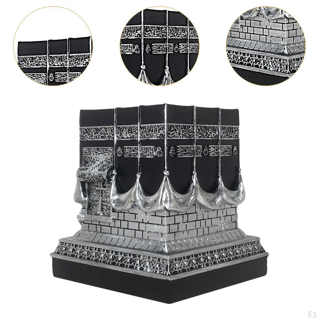 Islamic Kaba Replice Model Table Art Decor Creative Desktop Ornament Desk Sculpture Tabletop Statue