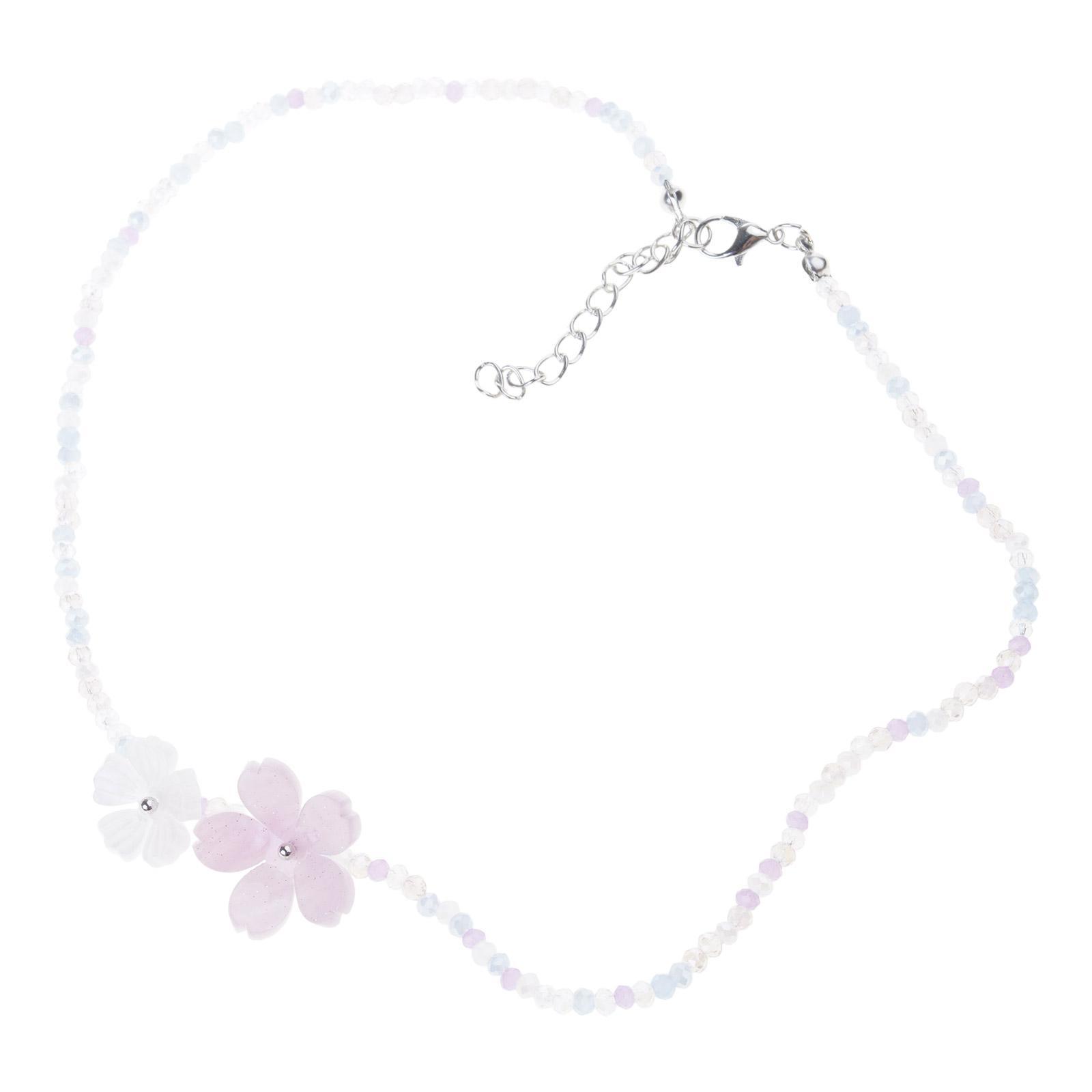 

Красочная цветочная цепочка на ключицу с бусинами, смоляное ожерелье, легкое украшение для женщин, модный аксессуар, идея для подарка