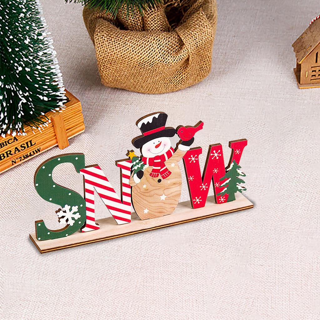 Рождественские деревянные украшения для рабочего стола, деревянные центральные элементы для стола, деревянные рождественские украшения для вечеринок, вывески, деревянные украшения для обеденного стола
