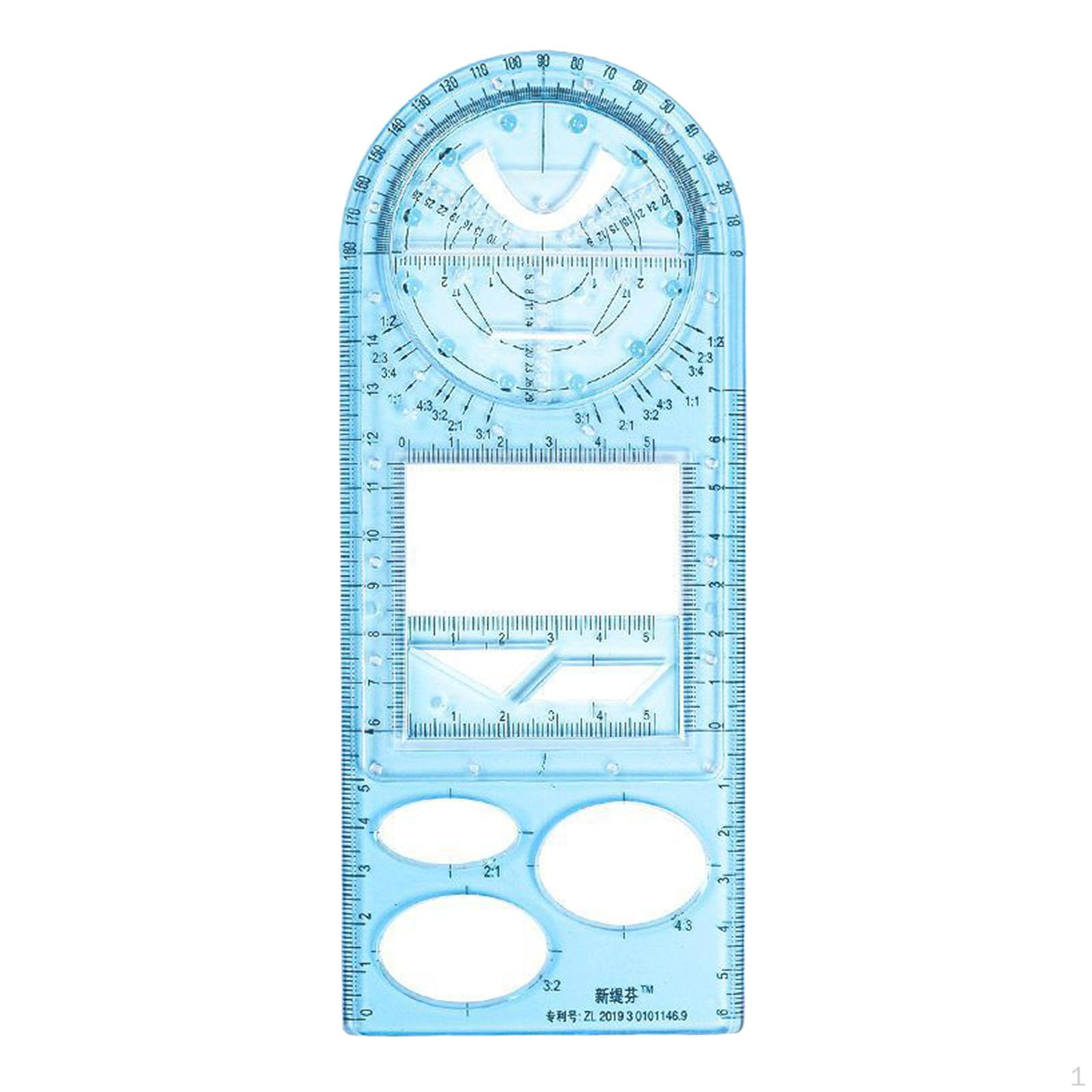

Creative Geometric Ruler Set for Art and Design High Blue