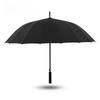 16-rib Steel Reinforced Long Straight Handle Semi-automatic Umbrella Rainproof Windproof Sturdy Men's Business Golf Umbrella