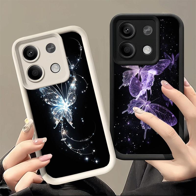 Phone Case for Xiaomi Redmi Note 15 14 13 Pro Plus Beautiful Purple Butterfly Shell 12S 11 11S 11T 5G 14S Soft Silicone Funda