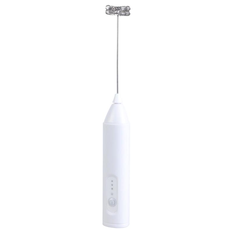 

Convenient Eggs Beater USB Rechargeable Electric Milk Frother 3 Speed Handheld Foam Maker for Home and Office Use белый