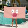 Funny colorful E-expressionS Cartoon Towel Beach Towel Oversized Quick Dry Towel Absorbent Soft Swim BeachTowels for Men Women