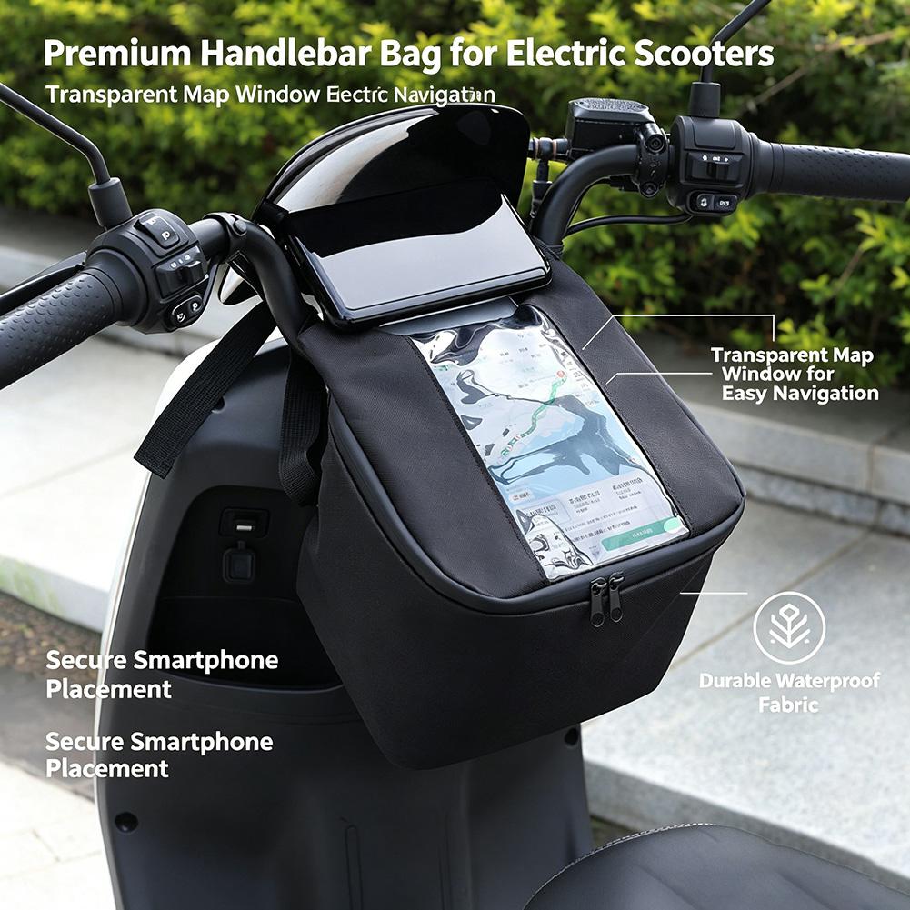 Front Motorcycle Bag Touch Screen Waterproof Cycling Navigation Handlebar Storage Waist Bag Handlebar Bag Portable For Vespa Hik
