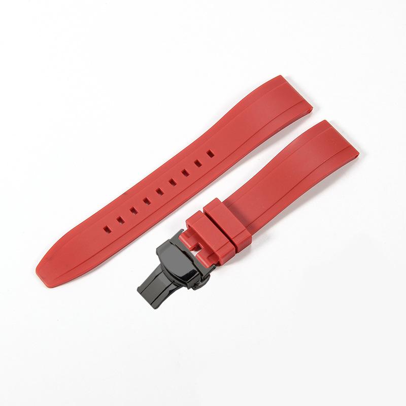 Gumowy Pasek 22mm Pasek z Szybkim Mocowaniem Odpowiedni do Shuttle West Iron Chengmeidu Comcast Seiko Fluorosilikonowy Zegarek