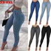 Dámské Skinny Džíny Plus Size Módní Ležérní Tužkové Kalhoty