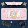 Kawaii Pink Deskmat Anime Card Captor Sakura Mousepad Xxl Office Carpet Large Gaming Accessories Laptop Computer Rubber Mice Pad
