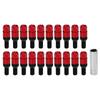 20pcs M14x1.5 Cone Seat Wheel Bolts Lug Nuts Taper Lug Bolt Universal Car Accessories for Auto Red