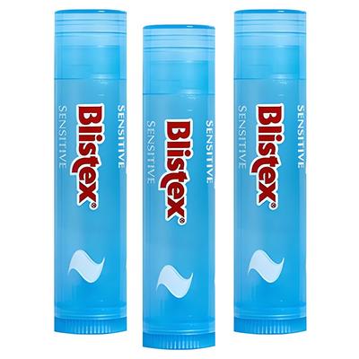 Blistex Sensitive Lip Balm 4.25g, Unscented/colorless, 3 Pieces