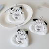Cute Cartoon Rice Ball Plush Badge Card Holder Round Badge Protective Cover Display Pendant Mini Pain Bag Ornament Card Holder