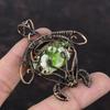 Australian Chrome Chalcedony Pendant Copper Wire Wrapped Pendant Tortoise Design Pendant Gemstone Jewelry For Gift Handmade Copper Jewelry