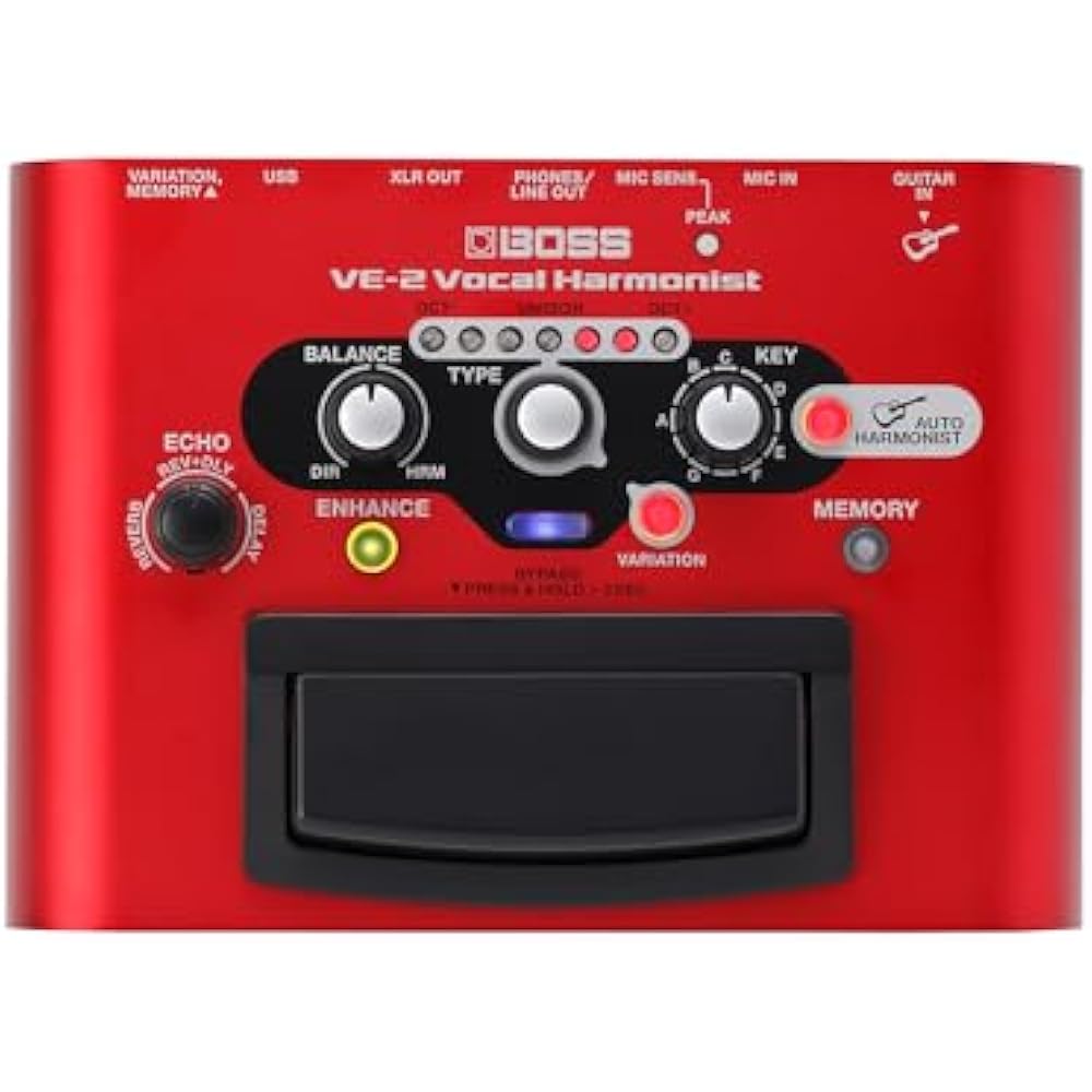 BOSS Boss Vocal Harmonist VE-2 Simple Operation, Battery Powered Compatible, Phantom Power Compat...