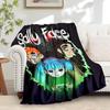 1pc Sally Face,Cartoon ,Horror Theme Flannel Blanket  Lightweight Soft for All Seasons, Ideal for Couch, Office, Bed, Travel, Camping  Throw72