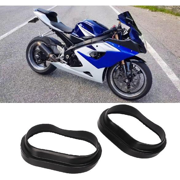 Air Intake Duct Boot, 2pcs Air Intake Tube Duct Rubber Boot Inlet Pipe Seal Replacement for GSXR 600 750 1000